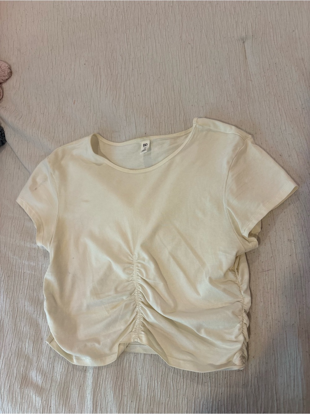 bp. Cream Scoop Neck Ribbed Tank
